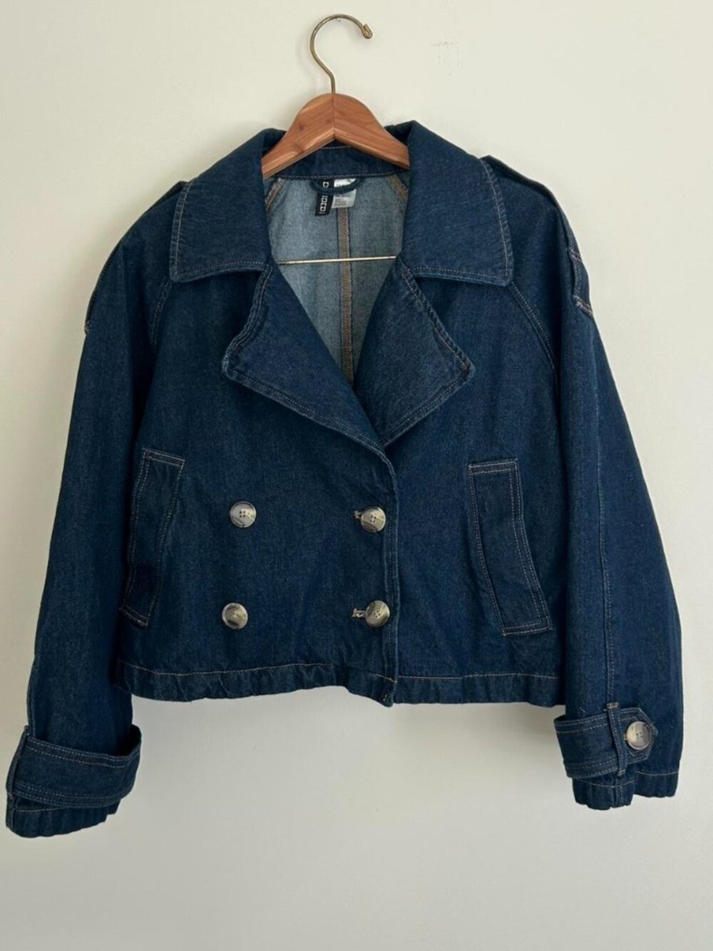 H&M Women's Navy and Blue Jacket